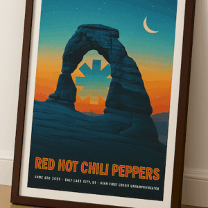 Red Hot Chili Peppers Utah Concert Poster