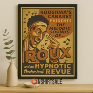 Vintage Jazz Cabaret Poster, Roux Hypnotic Orchestral Revue Wall Art