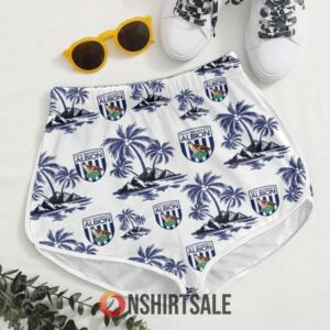 West Bromwich Albion Summer Hawaiian Shirt and Shorts Set, Tropical Football Beach Outfit for Men