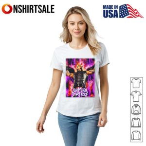 Damian Priest WWE T-Shirt, Vintage Style Pro Wrestling Fan Tee with Scream Graphic
