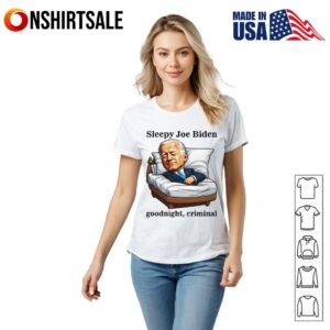 Sleepy Joe Biden Funny T-Shirt, Political Satire Cartoon Meme Tee for Humor Fans