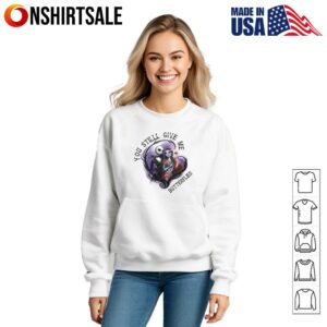 You Still Give Me Butterflies T-Shirt, Gothic Skeleton Couple T-Shirt, Romantic Spooky Love Art Tee for Halloween Fans